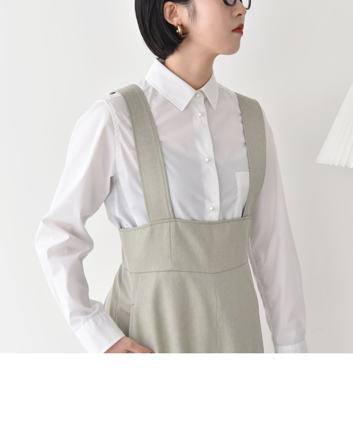 quaranciel:〈洗濯機可能〉REPREVE パールモチーフ ハンサム シャツ