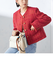 GIOLICA: ツイード ノーカラー ジャケット