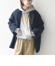 SHIPS any: ウール ミックス シャギー シングル コート