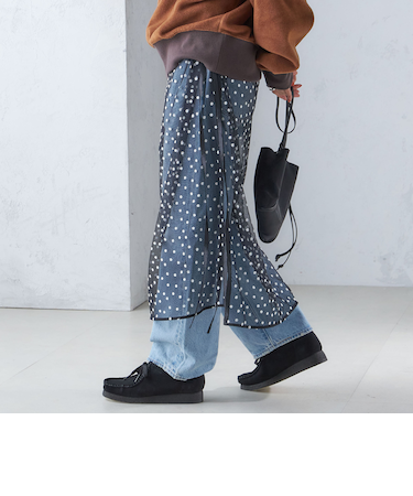 〈手洗い可能〉チュール フラワー 巻き スカート