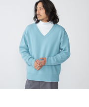 SHIPS:〈手洗い可能〉ソフト ウール Vネック ニット（アンサンブル対応）