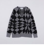 NOMA t.d.: JACQUARD DIAMOND CARDIGAN
