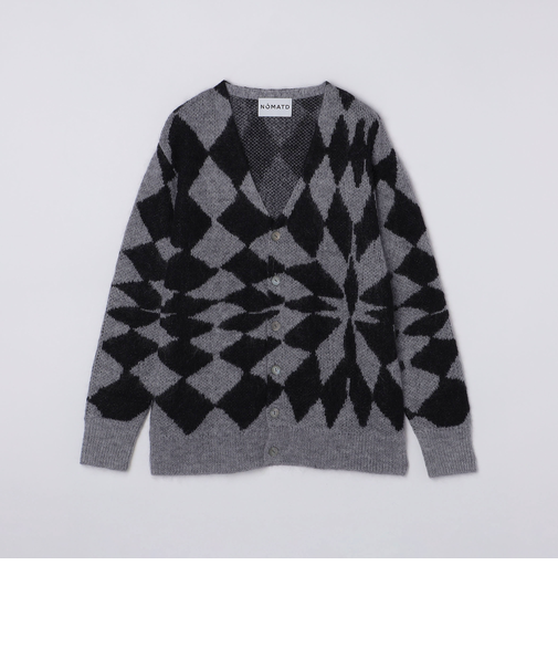 NOMA t.d.: JACQUARD DIAMOND CARDIGAN