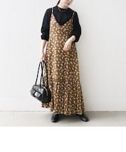 SHIPS any:〈手洗い可能〉TROUILLET プチ フラワー フレア キャミワンピース