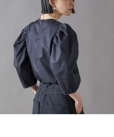 SHIPS NINE CASE:〈洗濯機可能〉パフスリーブ ブラウス