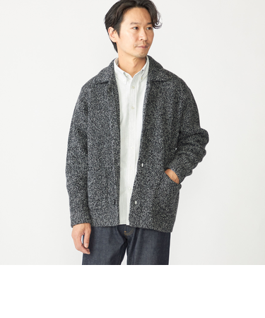 SHIPS: ミックス ヤーン ポロ ニット カーディガン カバーオール