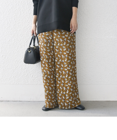SHIPS any:〈手洗い可能〉TROUILLET プチ フラワー ワイド パンツ
