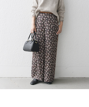 SHIPS any:〈手洗い可能〉TROUILLET プチ フラワー ワイド パンツ