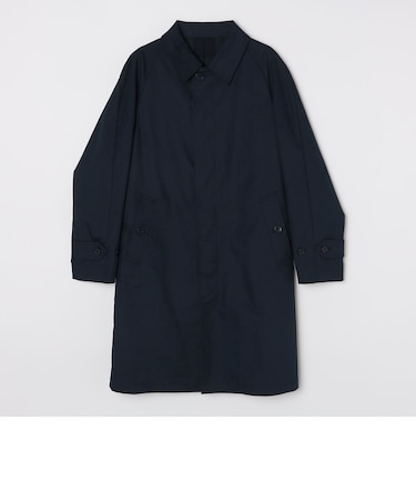 SHIPS: ポリエステル / ウール ブラックウォッチ リバーシブル ステンカラー コート