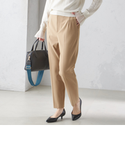 〈手洗い可能〉裏起毛 スリム テーパード パンツ