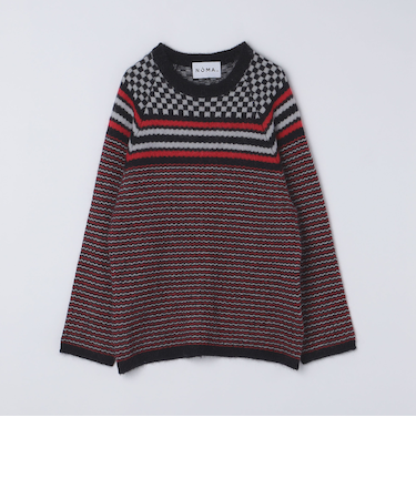 NOMA t.d.: CHECKER & STRIPE SWEATER