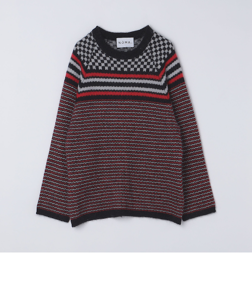 NOMA t.d.: CHECKER & STRIPE SWEATER