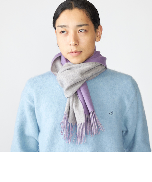 SHIPS: ソリッド カシミヤ ダブルフェイス マフラー