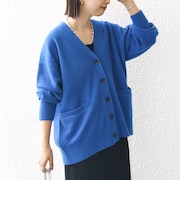 〈手洗い可能〉7G ウール カシミヤ Vネック カーディガン