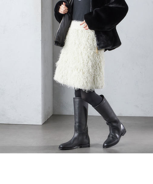 〈手洗い可能〉ラメ フリンジ ミニ スカート