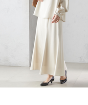 【SHIPS別注】troisiemeCHACO:〈手洗い可能〉サテン マーメイド スカート（セレモニー対応可）