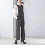 〈手洗い可能〉ストレッチ サロペット