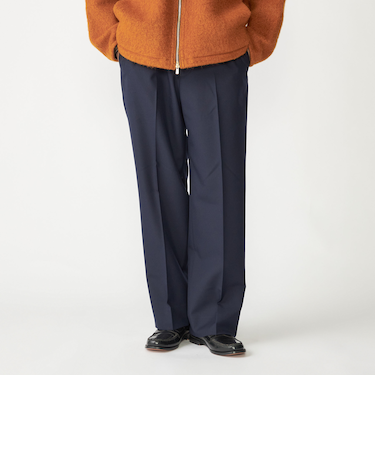 SHIPS: ハイツイスト ギャバジン セミワイド スラックス パンツ