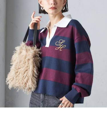 〈手洗い可能〉エンブレム ラガー ニット