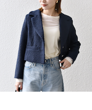 SHIPS any: モール ツイード ショート テーラード ジャケット