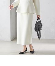 〈手洗い可能〉ストレッチ ダンボール タイト スカート（セットアップ対応）