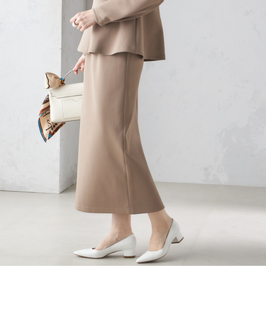 〈手洗い可能〉ストレッチ ダンボール タイト スカート（セットアップ対応）