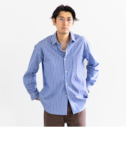 City Ambient Products: レギュラーカラー ブロード ストライプ シャツ