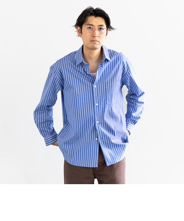 City Ambient Products: レギュラーカラー ブロード ストライプ シャツ