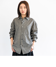 City Ambient Products: レギュラーカラー ボイル チェック シャツ