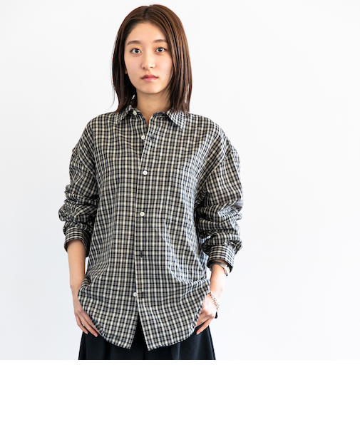 City Ambient Products: レギュラーカラー ボイル チェック シャツ