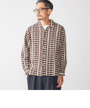 SHIPS: エンブロイダリー オープンカラー ロングスリーブ シャツ