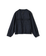 SHIPS Colors:〈手洗い可能〉ツイル ノーカラー ジップブルゾン