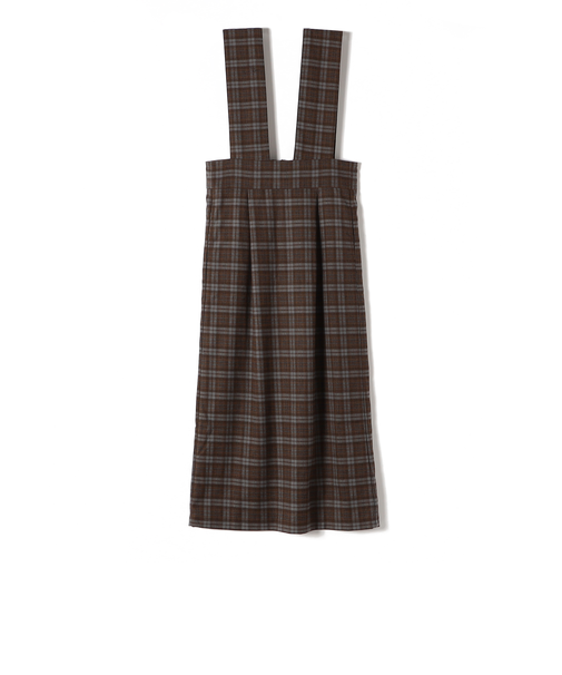 SHIPS Colors:〈手洗い可能〉リンク チェック ジャンパー スカート