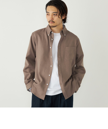 SHIPS Colors:ストレッチ ウールライク シャツ