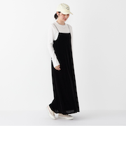 SHIPS Colors:〈手洗い可能〉ポリエステルベロア キャミ ワンピース