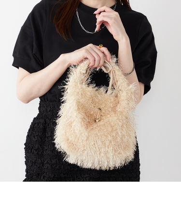 SHIPS Colors:フリンジ ミニ 巾着 バッグ◇