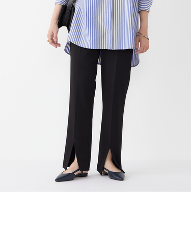 SHIPS Colors:〈手洗い可能〉ストレッチ ツイル スリット パンツ