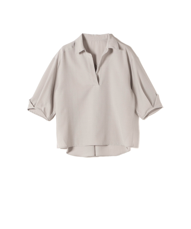 SHIPS Colors:〈手洗い可能〉パンチング スキッパー シャツ