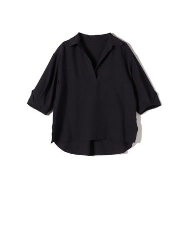 SHIPS Colors:〈手洗い可能〉パンチング スキッパー シャツ