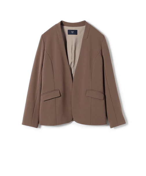 SHIPS Colors:ストレッチ ジョーゼット Vカラー ジャケット2(セットアップ対応可能)◇