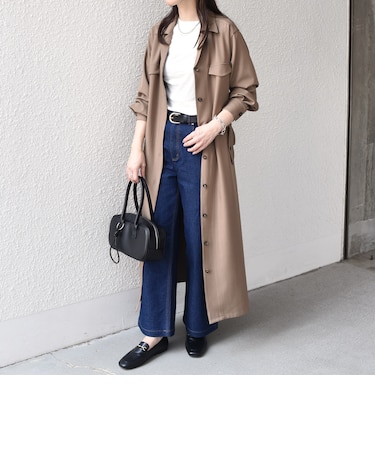 SHIPS Colors:〈手洗い可能〉開襟 ベルテッド シャツ ワンピース◇