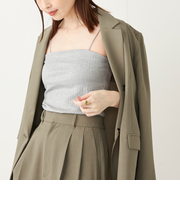 SHIPS Colors:〈洗濯機可能〉ハリヌキ ラメ カップ付き キャミソール