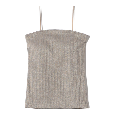 SHIPS Colors:〈洗濯機可能〉ハリヌキ ラメ カップ付き キャミソール