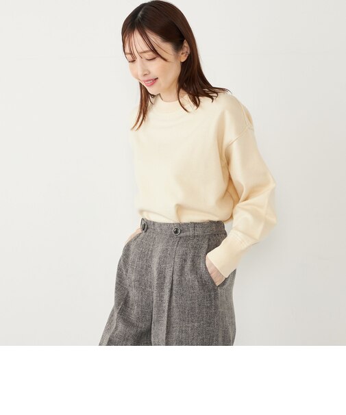 SHIPS Colors:〈手洗い可能〉スウェット ライク ニット◇