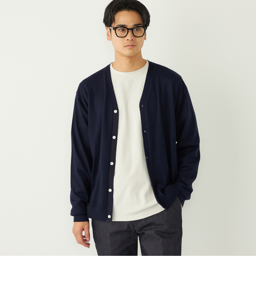 SHIPS Colors:〈手洗い可能〉アンチピリング 12ゲージ カーディガン