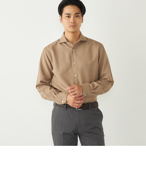 SHIPS Colors:〈洗濯機可能〉ノーアイロン ワイドカラー シャツ