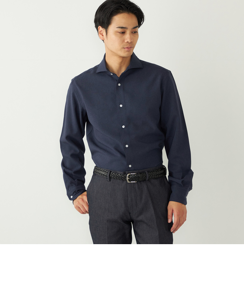 SHIPS Colors:〈洗濯機可能〉ノーアイロン ワイドカラー シャツ