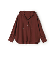 SHIPS Colors:〈手洗い可能〉ウール ライク シアー フーディー シャツ