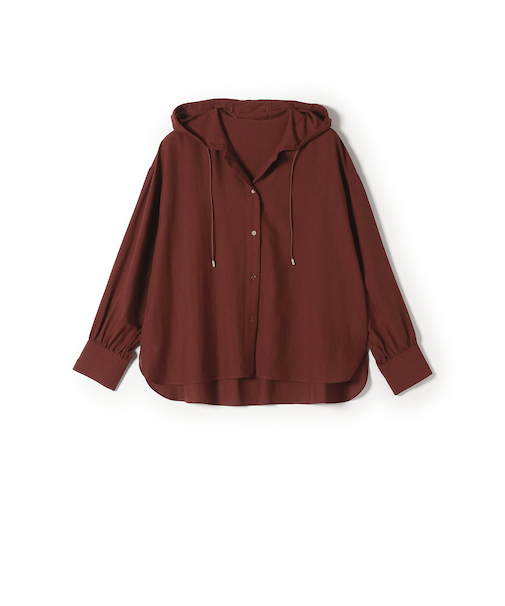 SHIPS Colors:〈手洗い可能〉ウール ライク シアー フーディー シャツ