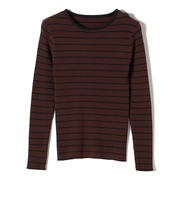 SHIPS Colors:〈手洗い可〉ボーダー リブ クルーネック ニット◇